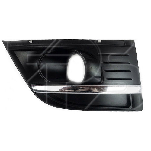Решітка переднього бампера ліва Citroen C4 Picasso 2007-2010 (Тайвань) з хром молд.
