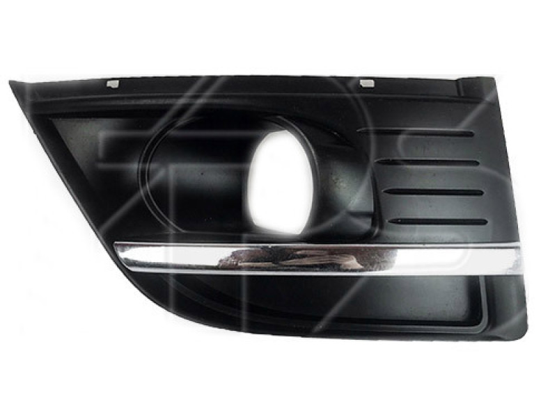 Решітка переднього бампера ліва Citroen C4 Grand Picasso 07-10 (Тайвань) з хром молд.