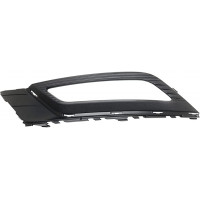 Решітка переднього бампера ліва Ford Mondeo, Fusion 17- (TP) чорна текстура, з отв. під молдинг HS7Z17B814BB