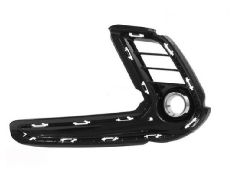 Решітка переднього бампера ліва Hyundai Elantra AD 16-18 (Тайвань) з отвором, з хром окуляром 86563-F2000