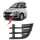 Решітка переднього бампера ліва мала Skoda Fabia 2, Roomster 2010-2014 FPS 5J0853665A