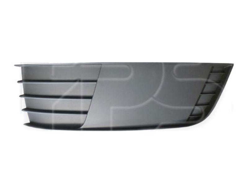 Решітка переднього бампера ліва Skoda Octavia A7 13-17 (Тайвань) смугами, без отв.