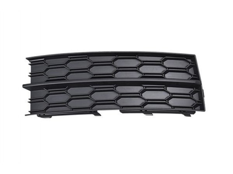 Решітка переднього бампера ліва Skoda Octavia A7 17-20 (Тайвань) без отв. під п/тронік та ПТФ 5E0807367B9B9