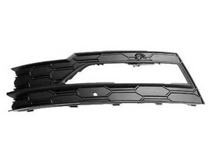 Решітка переднього бампера ліва Skoda Octavia A8 20- (Тайвань) з отв. під п/тронік 5E3807681A9B9