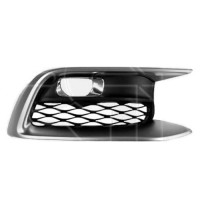 Решітка переднього бампера права Infiniti JX/QX60 16-21 (Тайвань) сірий металік та хром молдинг 