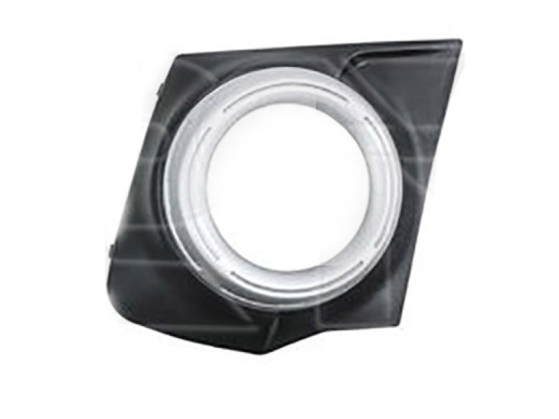 Решітка переднього бампера права Mitsubishi L200 15-18 (Тайвань) чорна, сірий металік