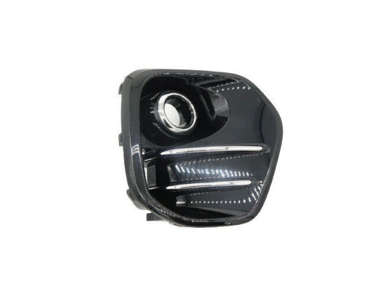 Решітка переднього бампера праве Kia Sportage QL 15-18 (Тайвань) чорний глянець, хром молдинги 86522D9100