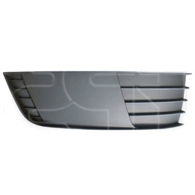 Решітка переднього бампера права Skoda Octavia A7 13-17 (Тайвань) смугами, без отв.