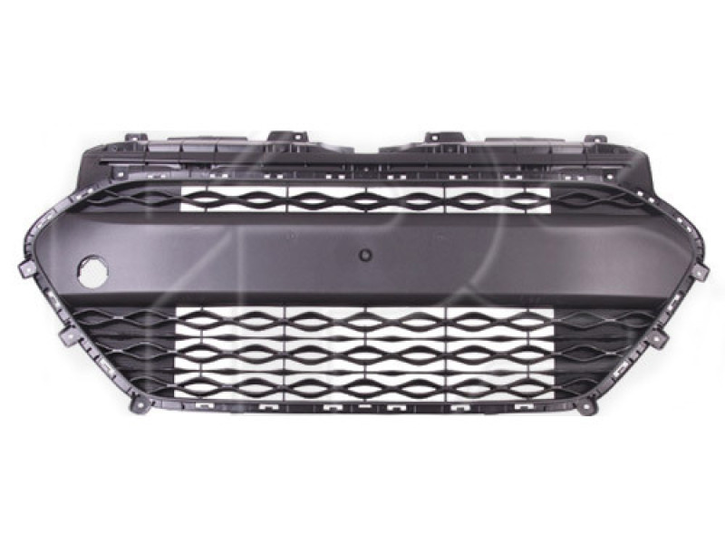 Решітка переднього бампера середня Hyundai i10 14-17 (Тайвань) текстура