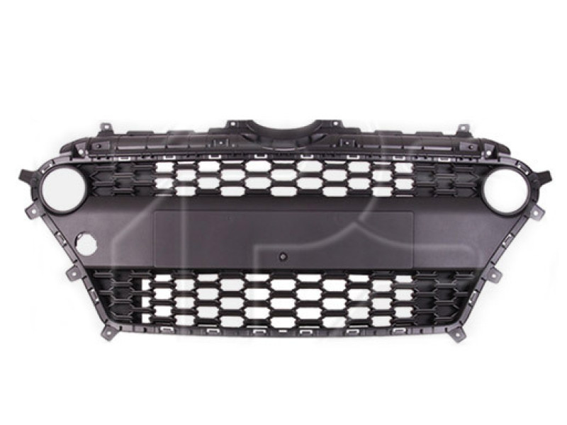 Решітка переднього бампера середня Hyundai i10 17-19 (Тайвань) текстура