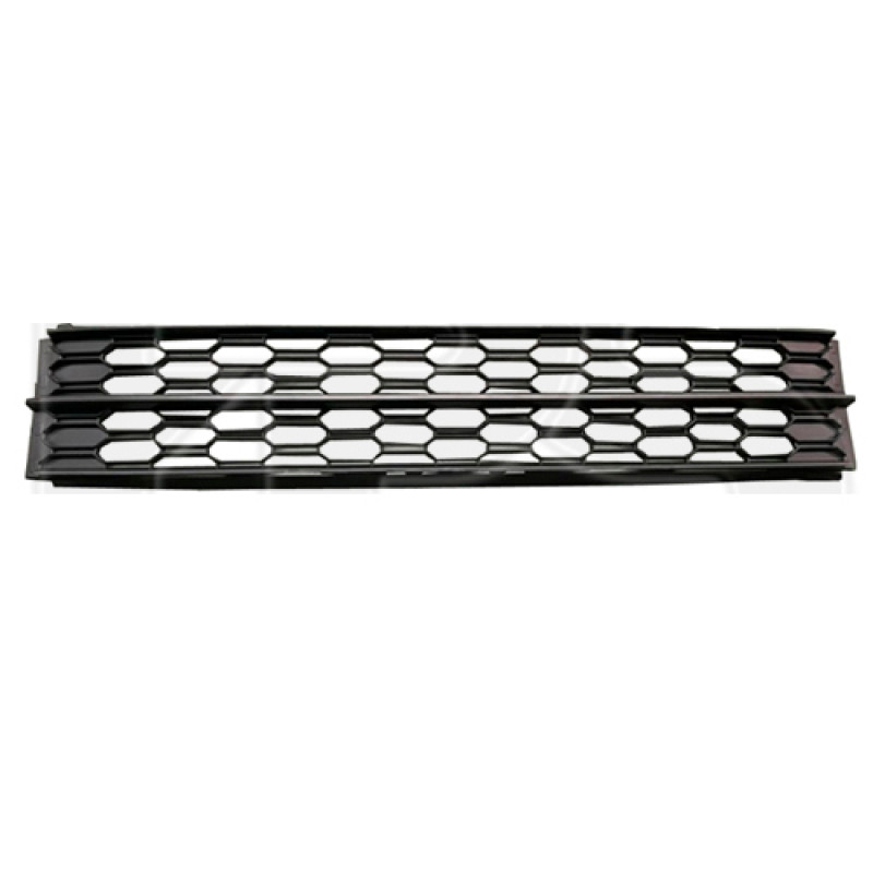 Решітка переднього бампера середня Skoda Octavia A7 17-20 (Тайвань) без отв. під п/тронік, для авто з ПТФ