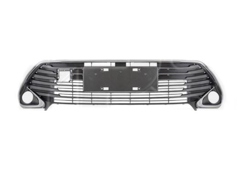 Решітка переднього бампера середня Toyota Camry XV55 EUR 2014-2017 (TP) з хром молдингом 5310206010