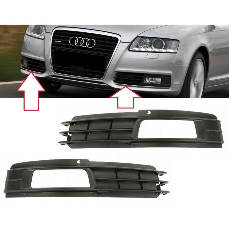 Решітка протитуманної фари ліва Audi A6 C6 2008-2011 (Тайвань) 4F0807681P