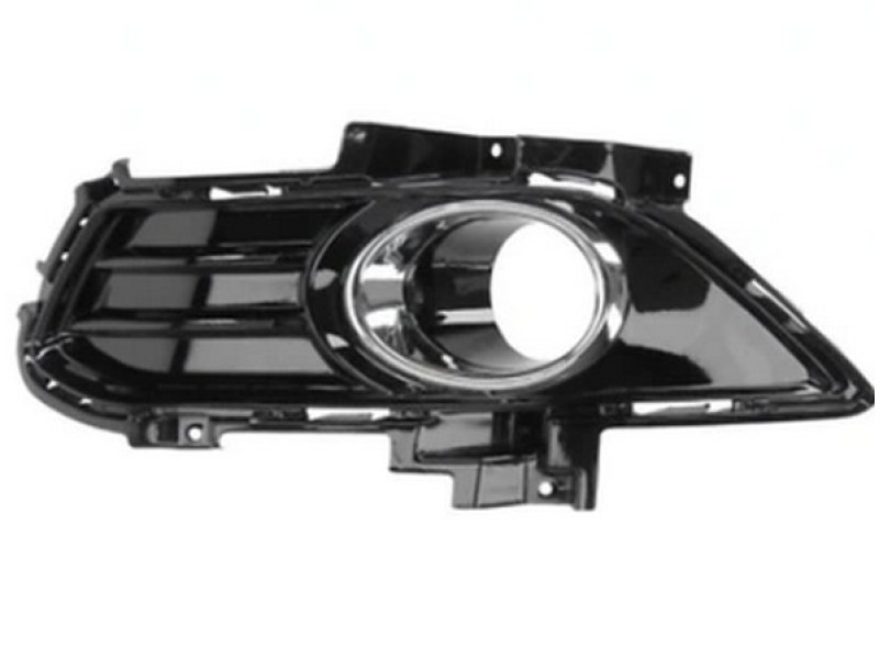 Решітка протитуманної фари ліва Ford Mondeo 5 14-17, Fusion 12-17 (Тайвань) хром окуляр, чорний глянець DS7Z17B814AB