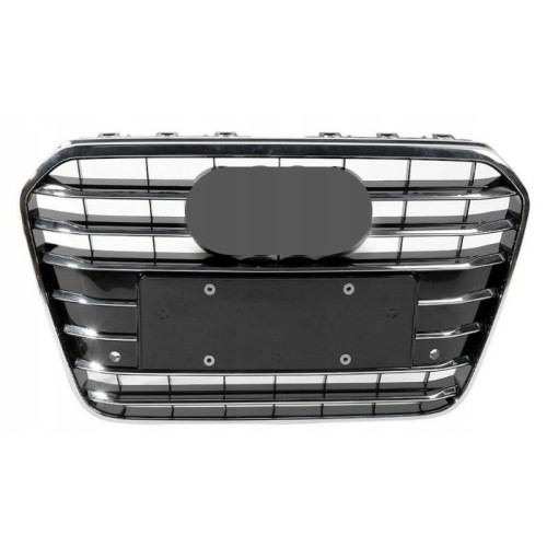 Решітка радіатора Audi A6 C7 2011-2014 USA (Signeda) з отв. під п/тронік 4G0853653T94