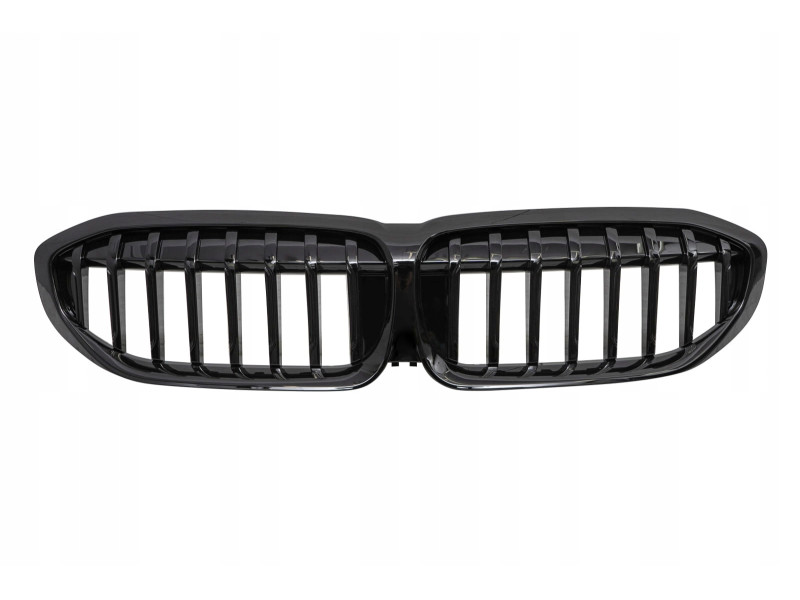 Решітка радіатора BMW 3 G20 / G21 19- (Тайвань) без отв. під камеру, чорний глянець 51138072085