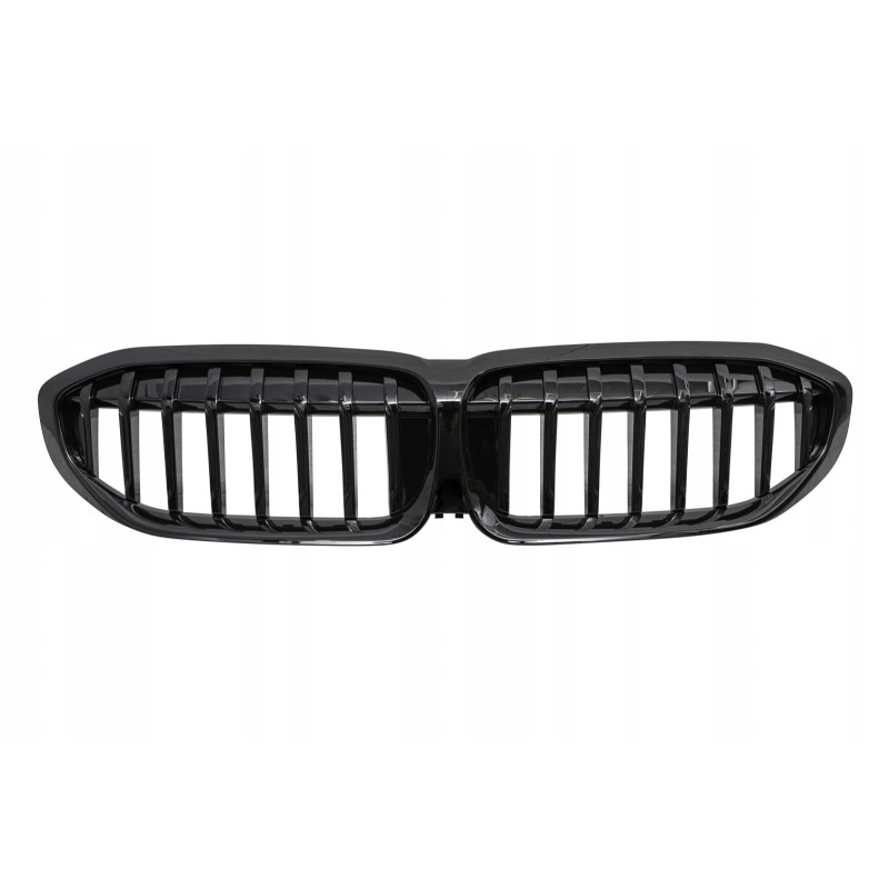 Решітка радіатора BMW 3 G20 / G21 19- (Тайвань) без отв. під камеру, чорний глянець 51138072085