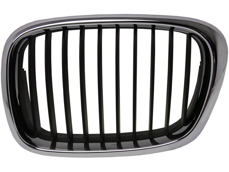 Решітка радіатора ліва BMW 5 e39 00-03 чорна з хром рамкою (FPS) 51137005837