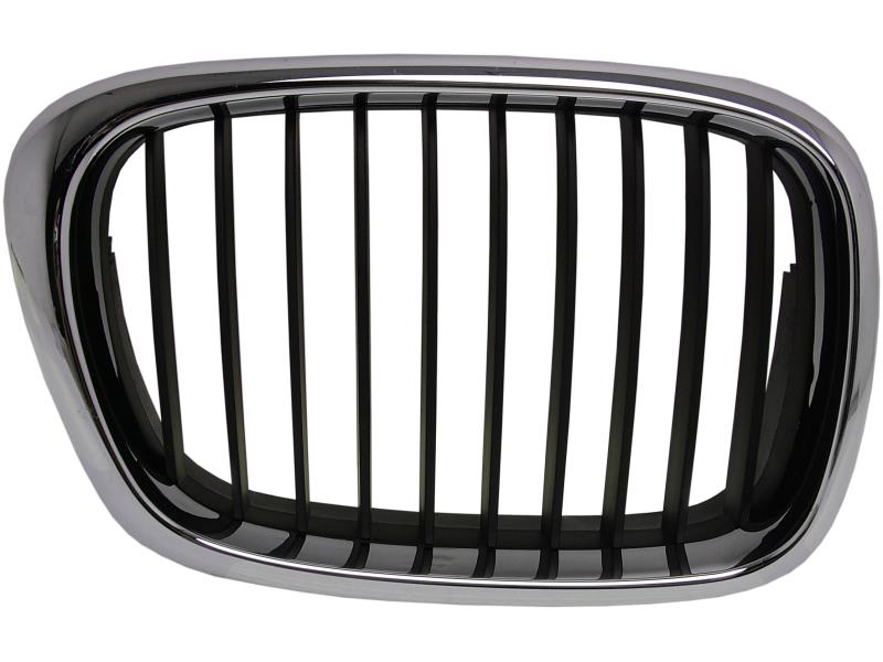 Решітка радіатора права BMW 5 e39 00-03 чорна з хром рамкою (LKQ) 51137005838