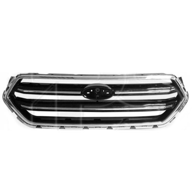 Решітка радіатора Ford Escape, Kuga 17- (Тайвань) чорний глянець, хром молдинг 