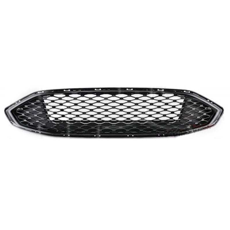 Решітка радіатора Ford Mondeo 5 14-17, Fusion 12-17 Sport (Тайвань) сітка чорна, хром. молд.