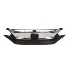 Решітка радіатора Honda Civic FC 16-18 седан (Тайвань) чорна   хром молдинг 71121TBAA01