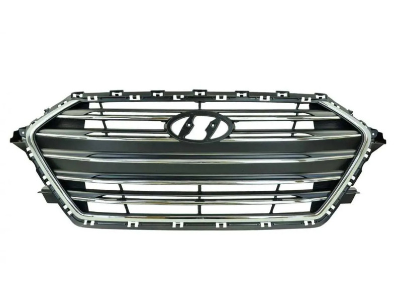 Решітка радіатора Hyundai Elantra AD 16-18 хром/чорна (Tempest) 86350F2100