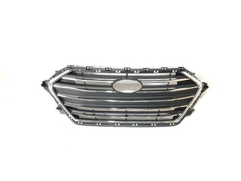 Решітка радіатора Hyundai Elantra AD 16-18 (Китай) чорна, молдинг сірий металік 86350F2100