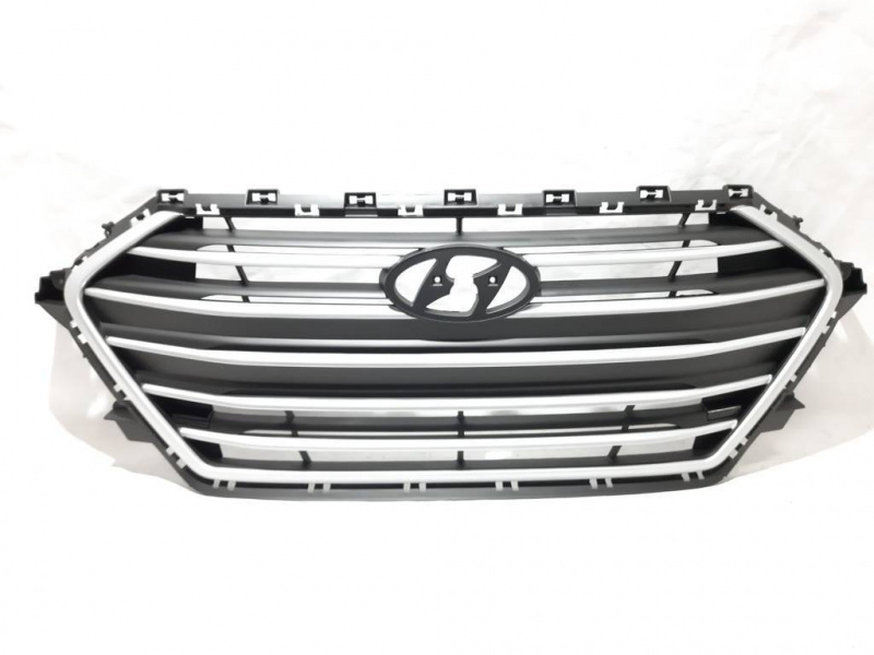 Решітка радіатора Hyundai Elantra AD 16-18 сіро/чорна (Tempest) 86350F2000