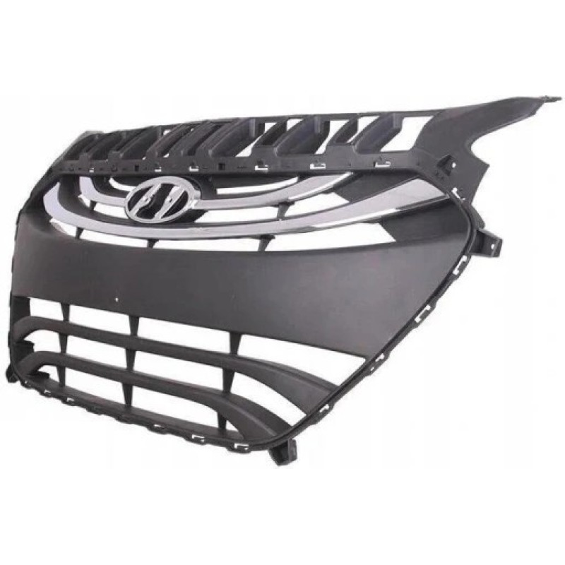 Решітка радіатора Hyundai i30 12-16 (Тайвань) чорна, з хром. молд. 86350A6010