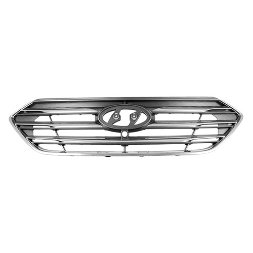 Решітка радіатора Hyundai Santa Fe 3 2016-2018 (Тайвань) з отв. під камеру 863514Z510 