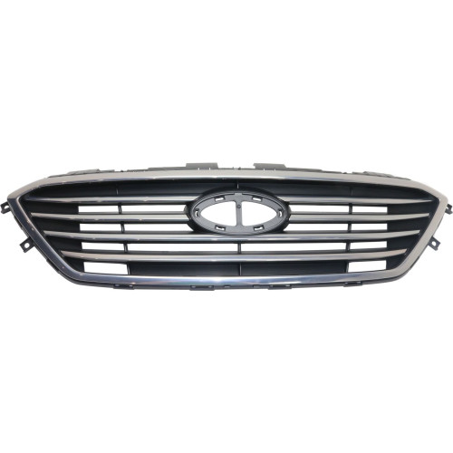Решітка радіатора Hyundai Sonata LF 2014-2017 (крім Sport) (Тайвань) з хром молд., без круїзу 86350C2000