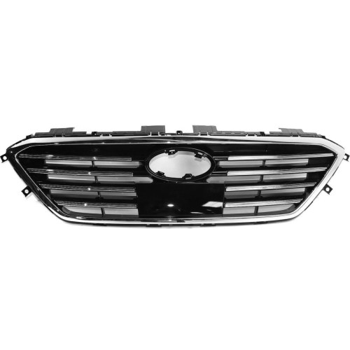Решітка радіатора Hyundai Sonata LF 2014-2017 (крім Sport) (Тайвань) з хром молд., під круїз 86350C1200
