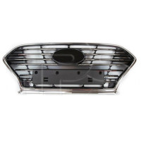 Решітка радіатора Hyundai Sonata LF 17-19 (Тайвань) чорна/хром 86350C2AA0