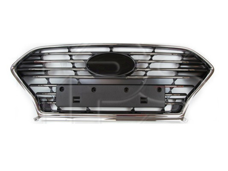 Решітка радіатора Hyundai Sonata LF 17-19 (Тайвань) чорна/хром 86350C2AA0