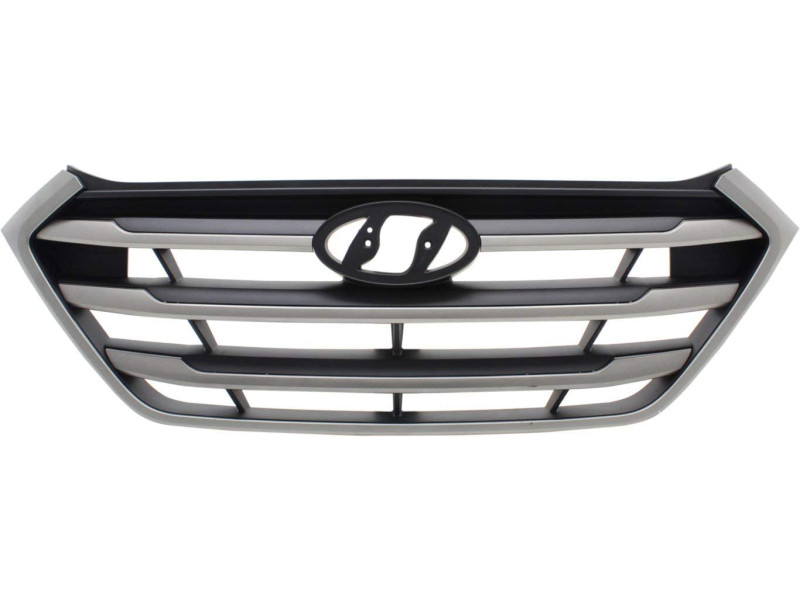 Решітка радіатора Hyundai Tucson TL 15-18 (Тайвань) світло-сірий металік чорна 86350D3000RAM