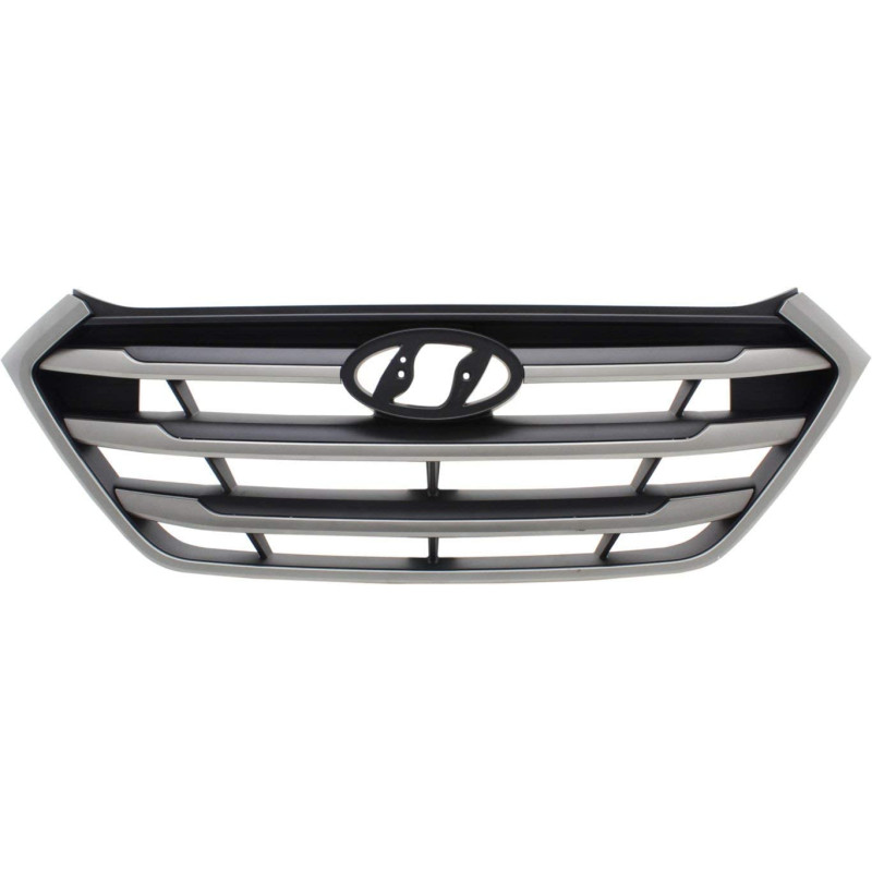 Решітка радіатора Hyundai Tucson TL 15-18 (Тайвань) світло-сірий металік чорна 86350D3000RAM