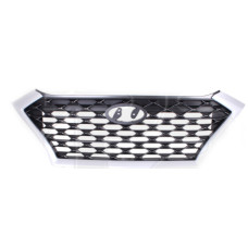 Решітка радіатора Hyundai Tucson TL 18-20 (Тайвань) чорний глянець / сірий металік 86350D3500