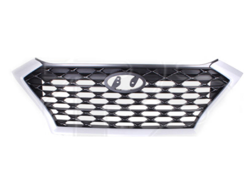 Решітка радіатора Hyundai Tucson TL 18- (Тайвань) чорний мат / сірий металік 86350D3500