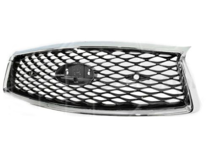 Решітка радіатора Infiniti Q50 17- (Тайвань) хром / темно сіра, з отв. під камеру