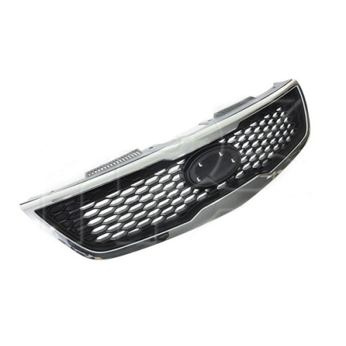 Решітка радіатора Kia Cerato 2009-2012 седан (Тайвань) соти, хром рамка 863501M010