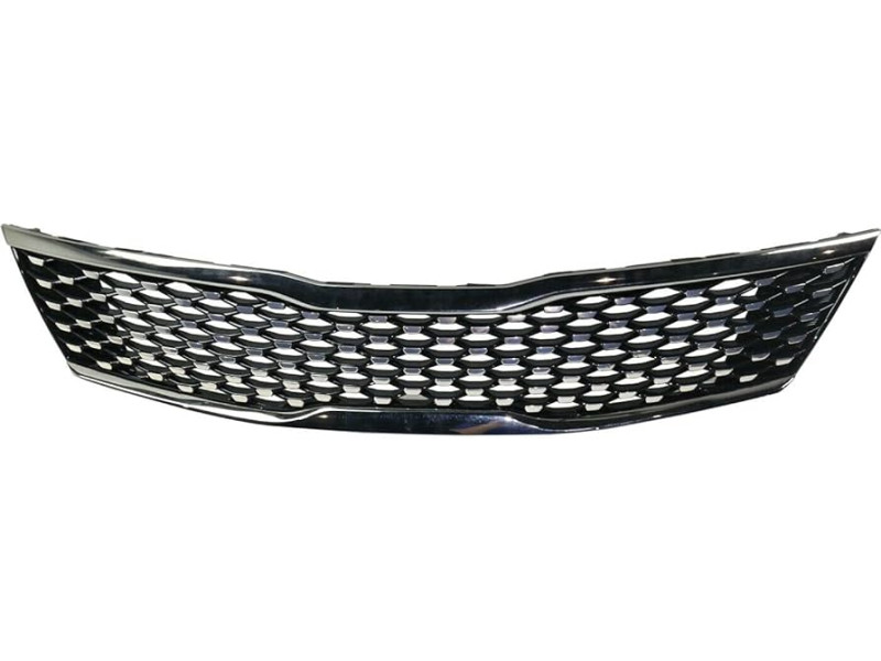 Решітка радіатора Kia Optima EX/LX 16-18 (Тайвань) сірий глянець, хром молдинг 86350D5010