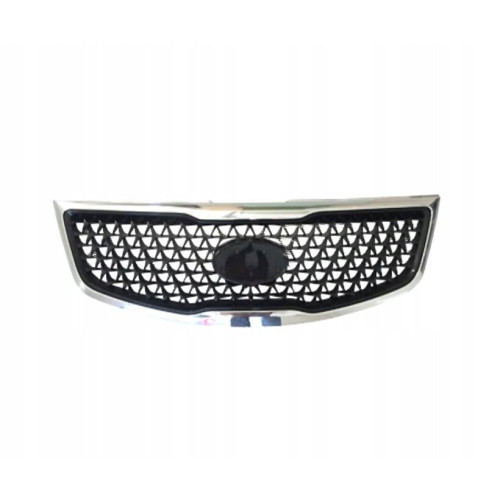Решітка радіатора Kia Sportage 14-15 (Тайвань) чорний глянець хром рамка 863513W500