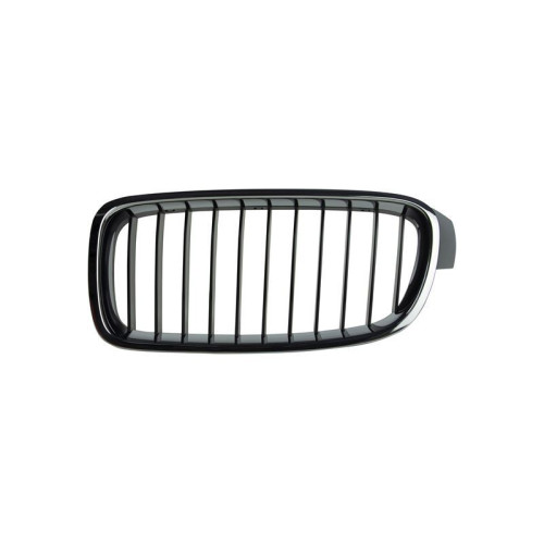 Решітка радіатора ліва BMW 3 F30 Standart 2012-2015 (Тайвань) хром, чорний мат 51137255411
