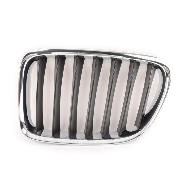 Решітка радіатора ліва BMW X1 E84 09-15 (Тайвань) хром рамка, чорні ребра 51112993305