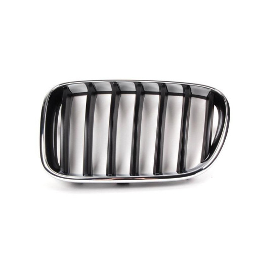 Решітка радіатора ліва BMW X3 F25 2010-2014 (Тайвань) хром / чорна 51117210725