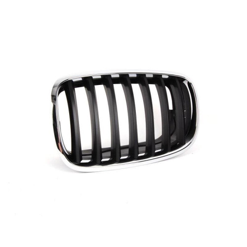 Решітка радіатора ліва BMW X5 E70 2010-2013 (Тайвань) хром / чорна 51137157687 