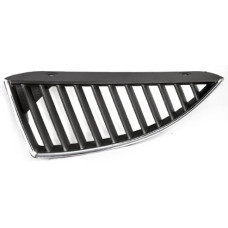 Решітка радіатора ліва Mitsubishi Lancer 9 04-06 (Тайвань) чорна, хром молд. MN161113