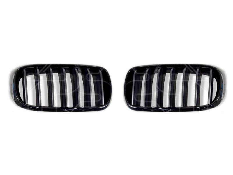 Решітка радіатора ліва та права BMW X5 F15 14-18 (Тайвань) чорний глянец, чорний мат