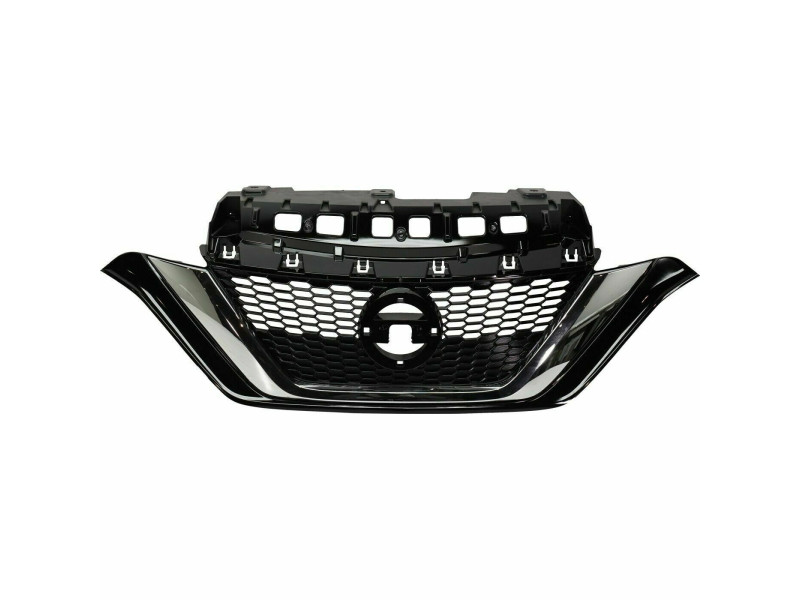 Решітка радіатора Nissan Note 17-20 (Тайвань) чорний глянець хром молд. 623109ME0A